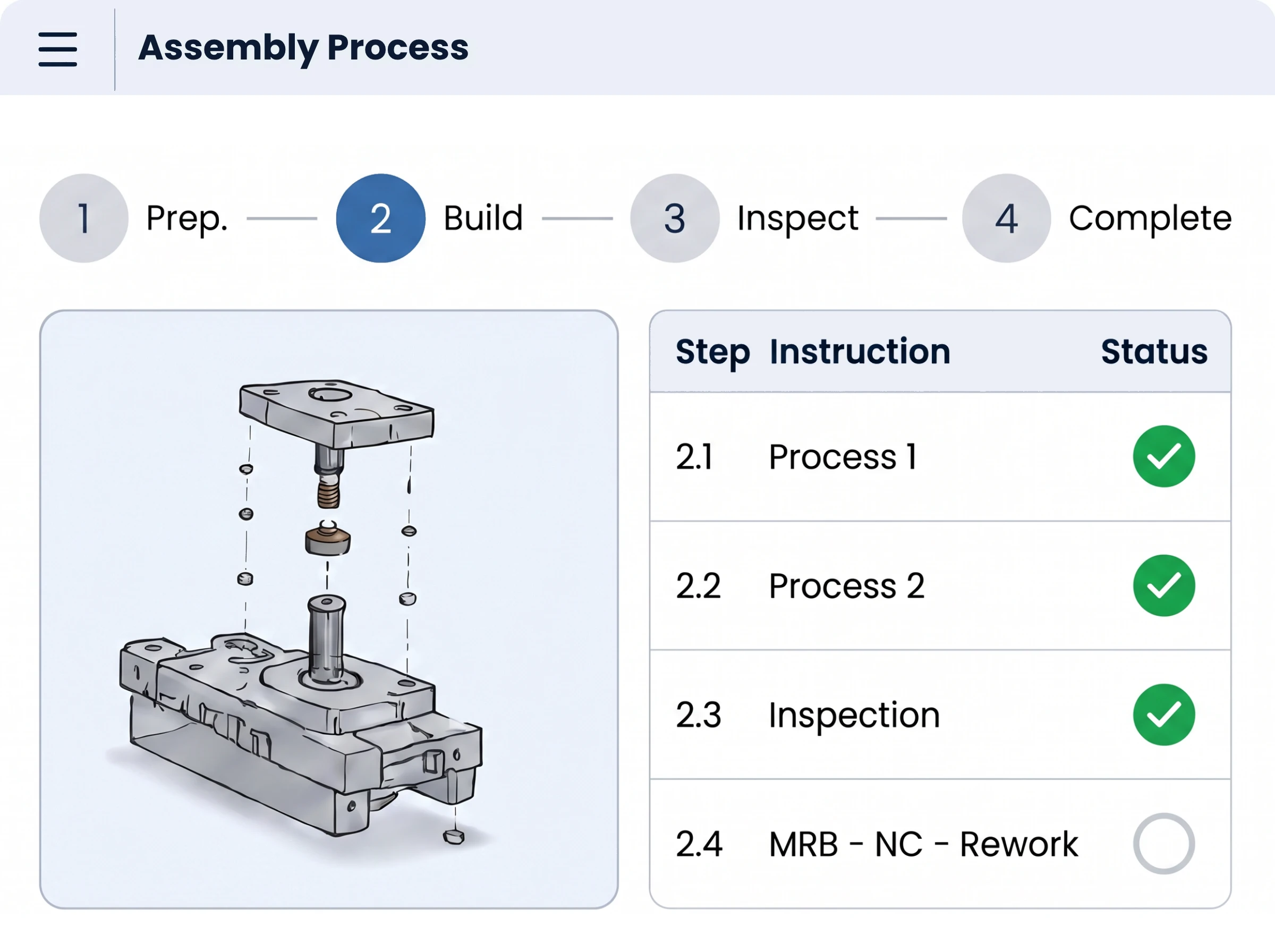 pcs for assembly